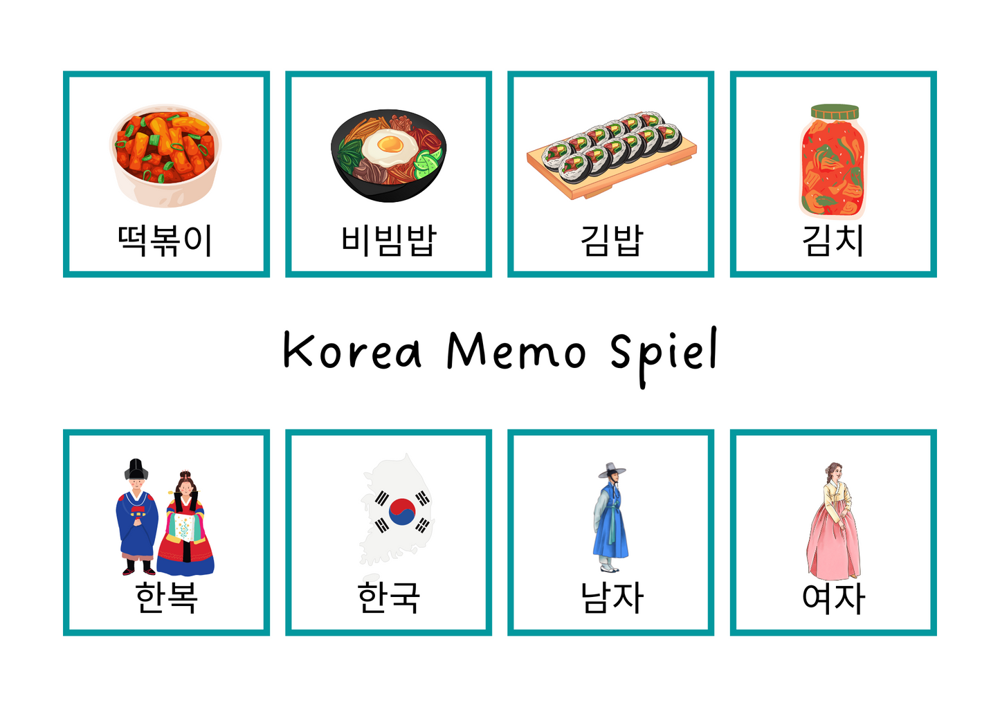 Korea Memo Spiel