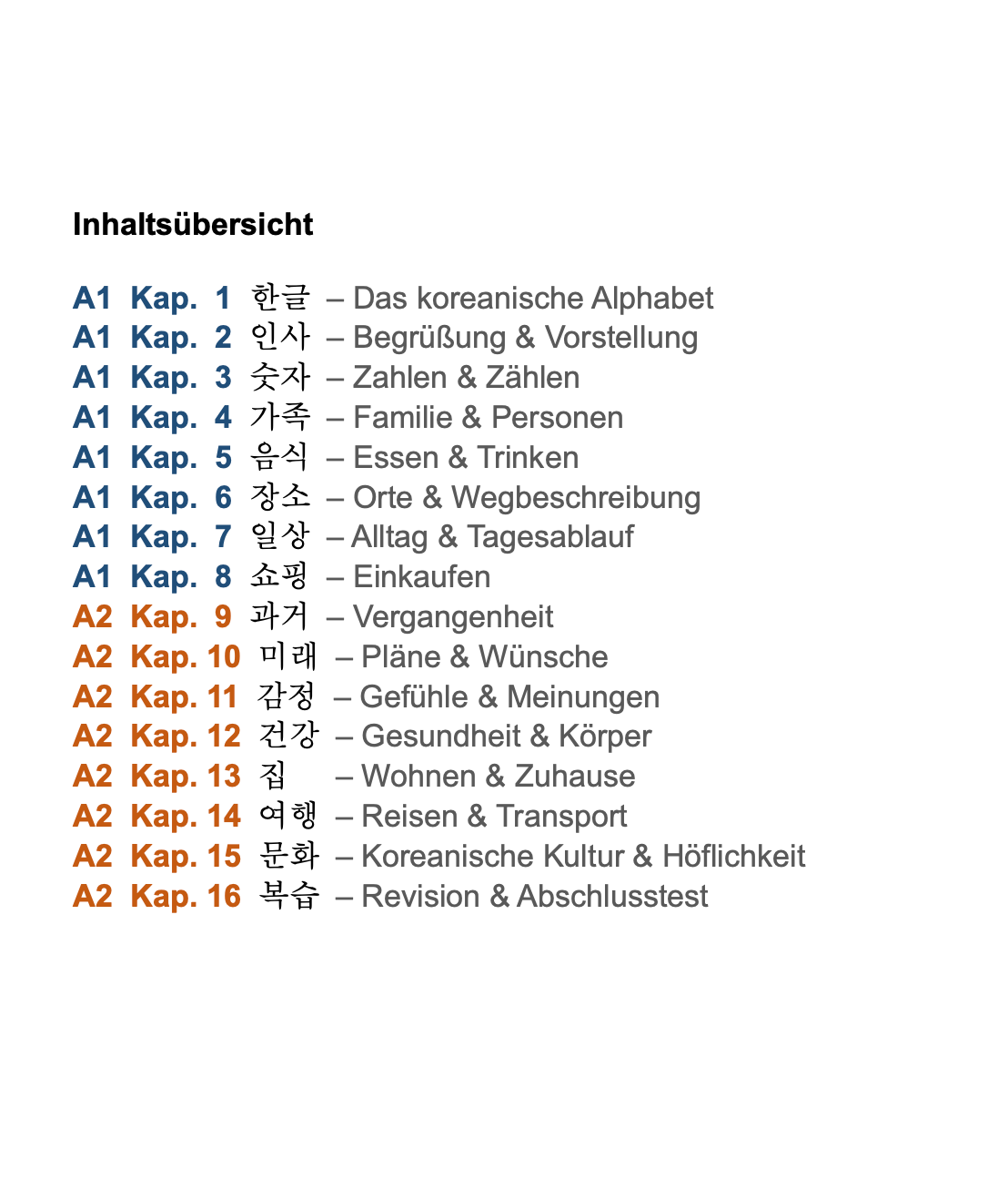 Koreanisch Übungsbuch