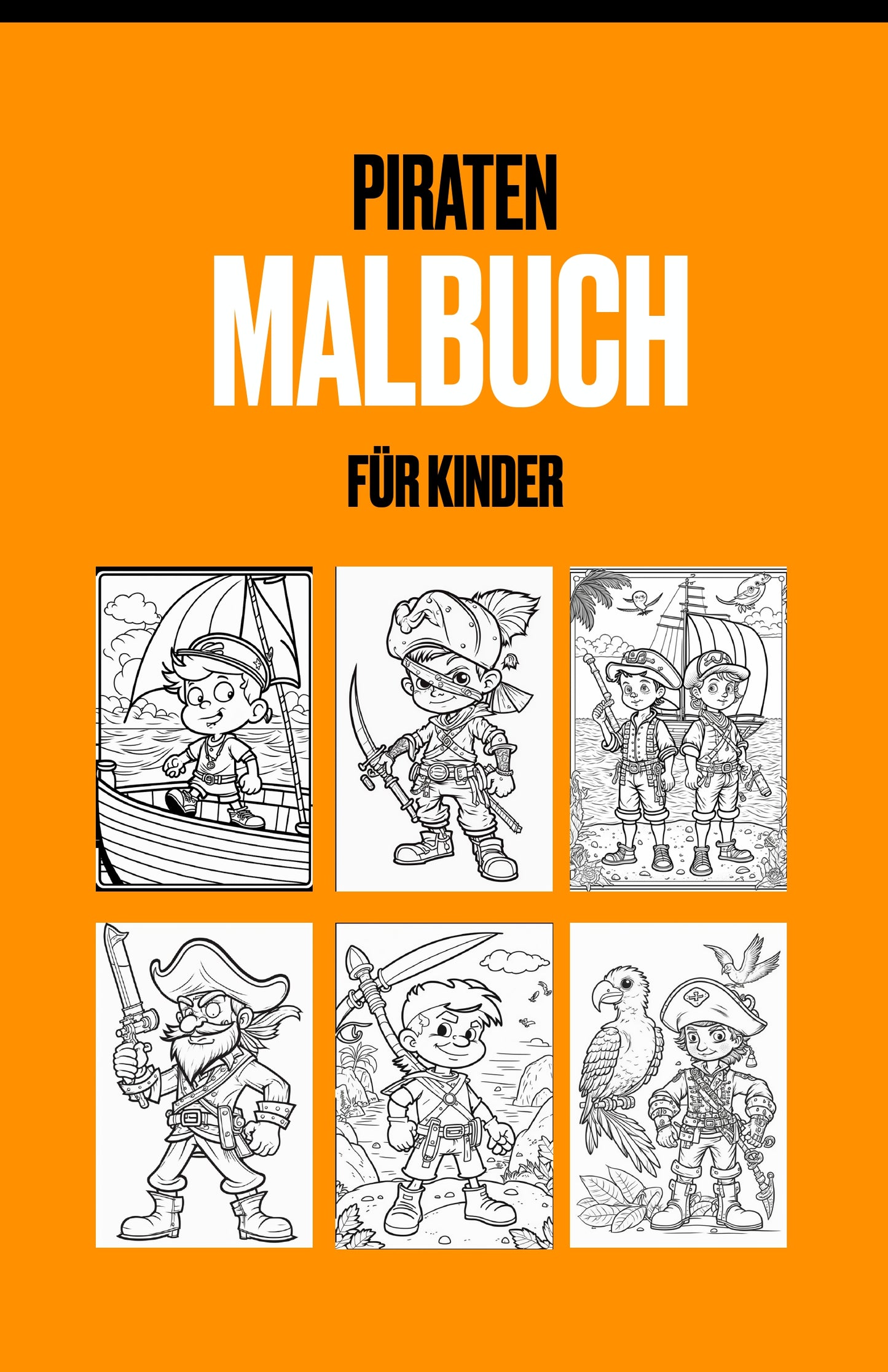 Piraten Malbuch für Kinder ab 4