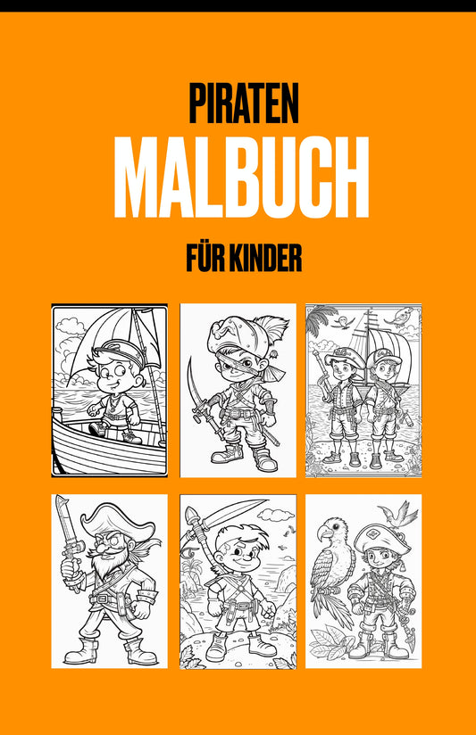 Piraten Malbuch für Kinder ab 4